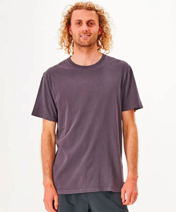 Rip Curl Plain Wash Mens Tee - Washed Black